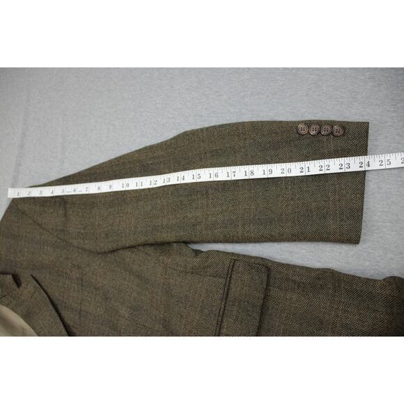 Lauren Ralph Lauren Blazer Mens Size 42S Plaid 100% Lamb's Wool 2 Button Notch - Picture 8 of 10